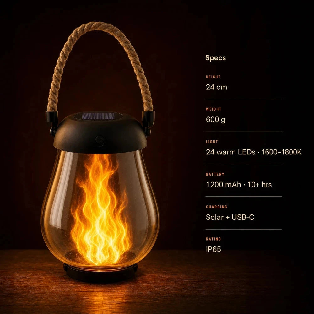 Solar Flickering Flame Lantern