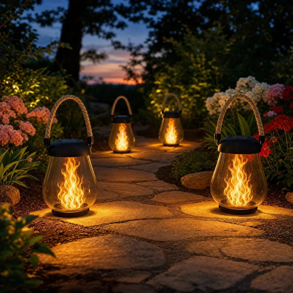 Solar Flickering Flame Lantern