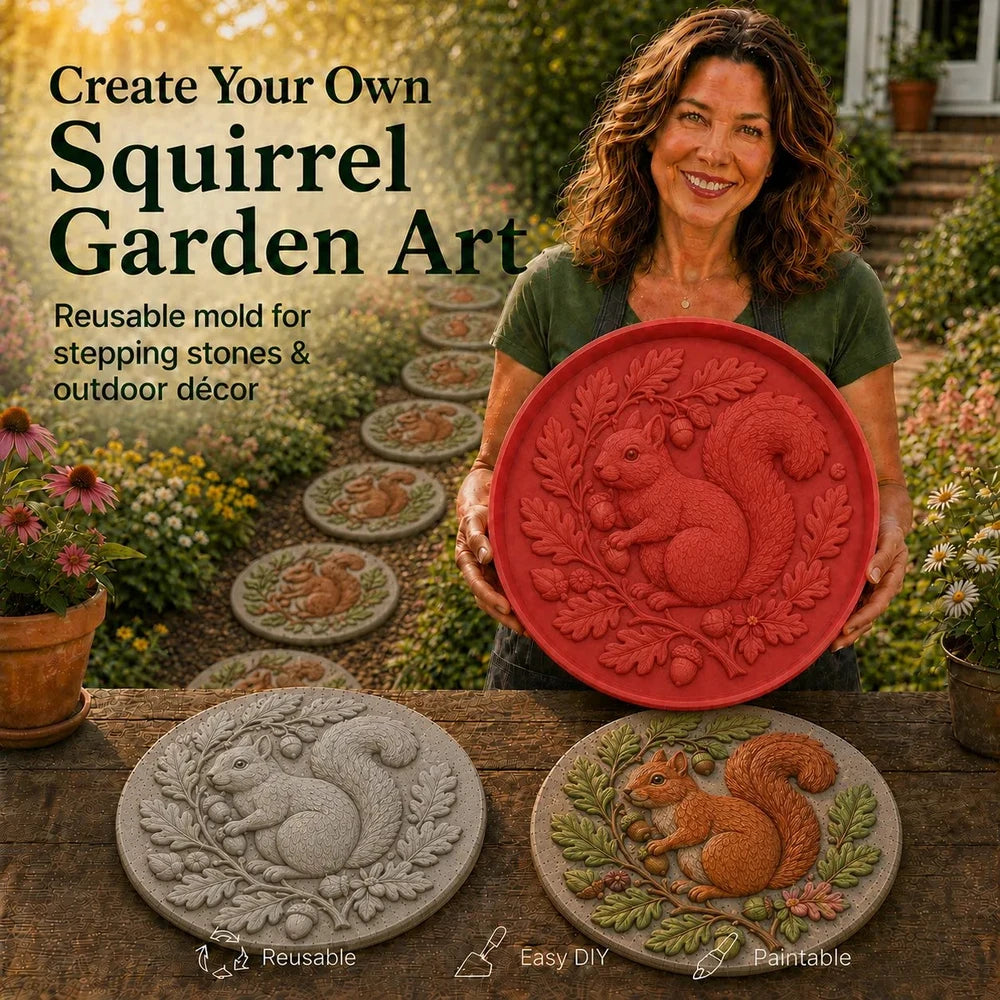 🐦🌸 Cardinal Garden Art Stepping Stone Mold