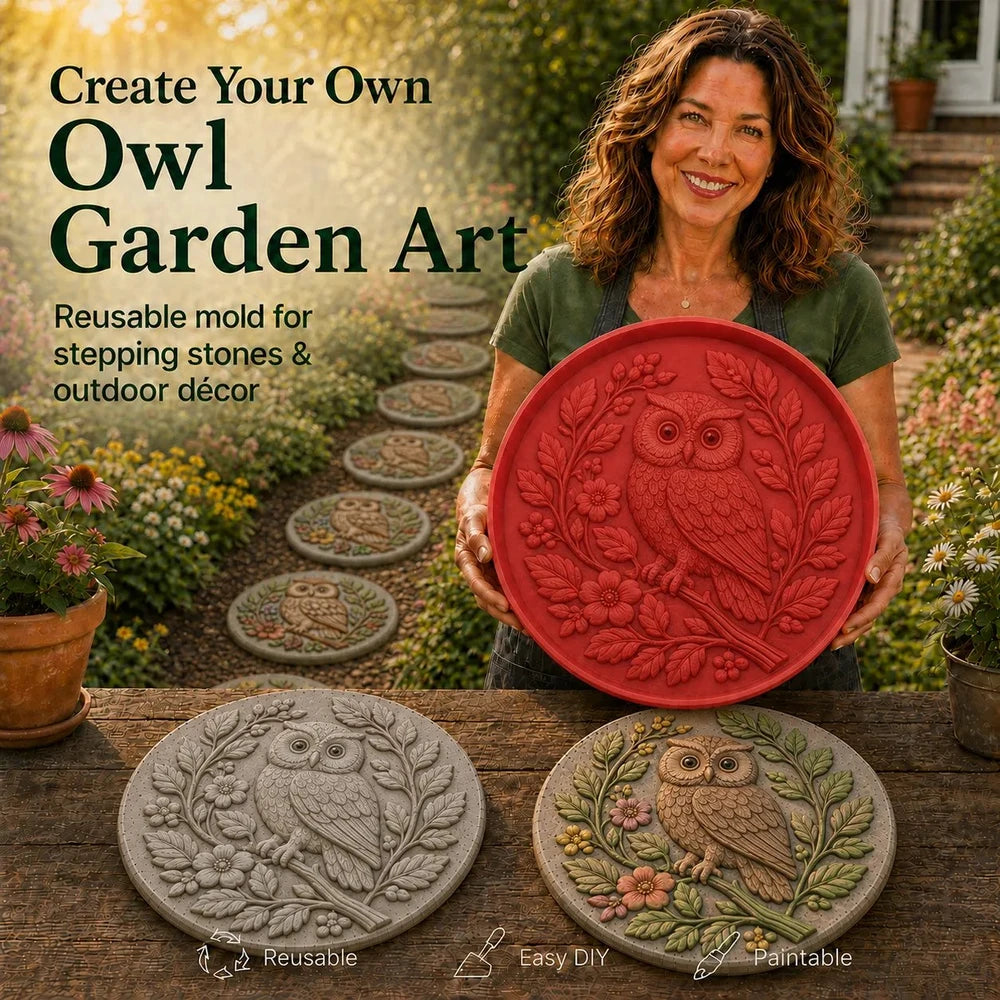 🐦🌸 Cardinal Garden Art Stepping Stone Mold