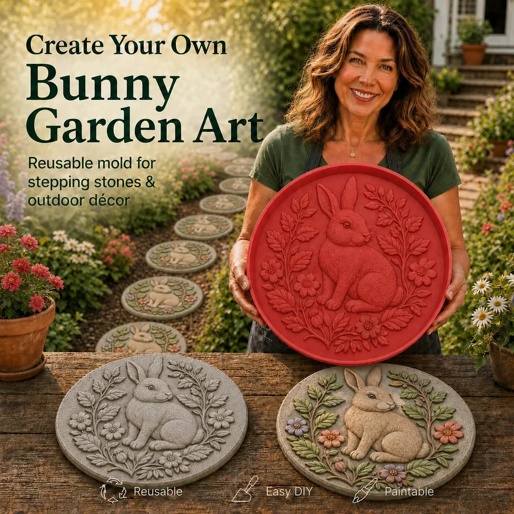 🐦🌸 Cardinal Garden Art Stepping Stone Mold