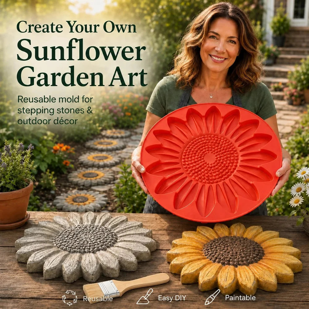 🐦🌸 Cardinal Garden Art Stepping Stone Mold