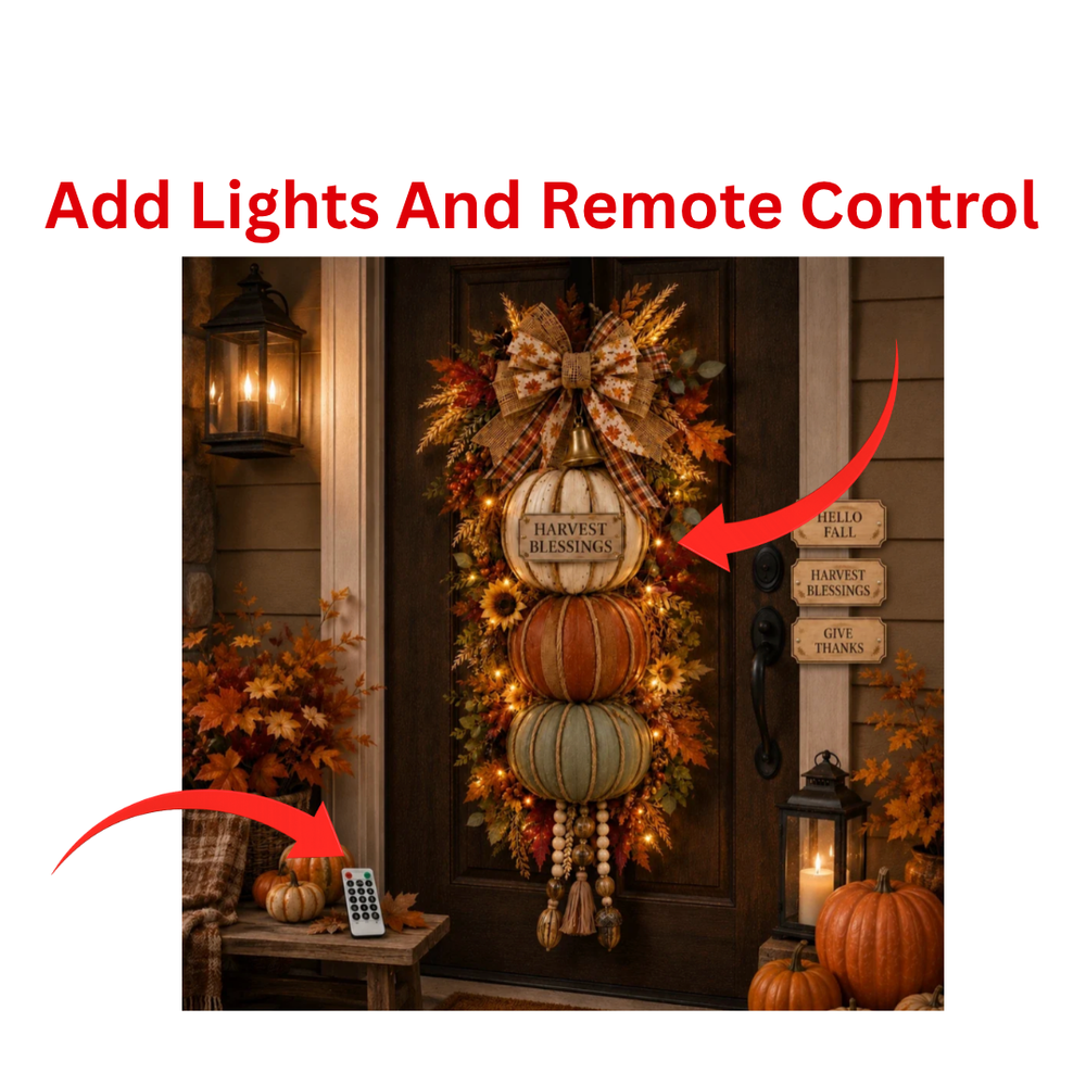 Add Lights And Remote Control To Your Pumpkin Fall decor