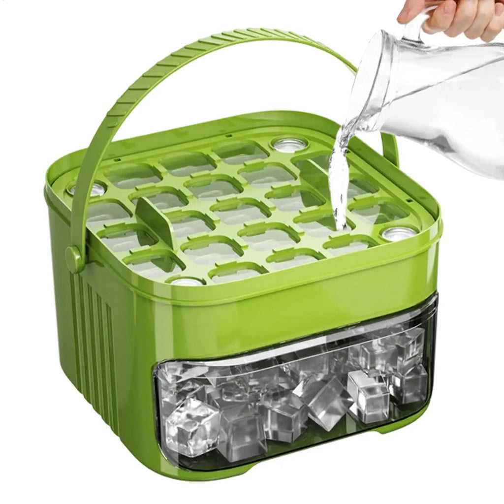 Ice Trays For Freezer With Lid & Bin