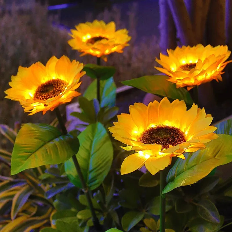 Sunflower LED Lights Garden Yard