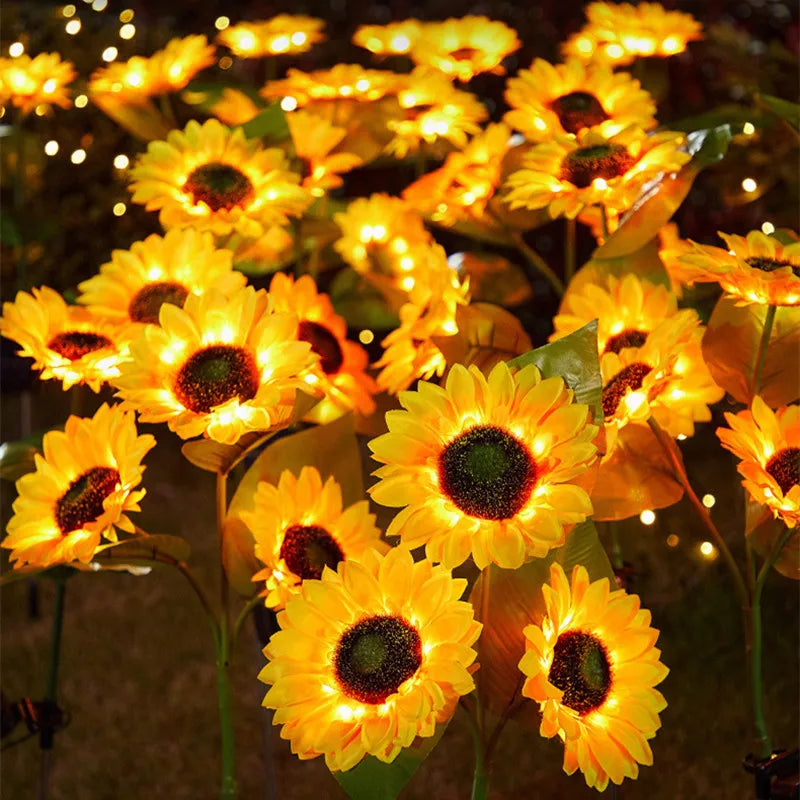 Sunflower LED Lights Garden Yard