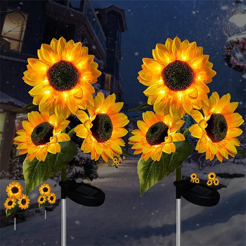 Sunflower LED Lights Garden Yard