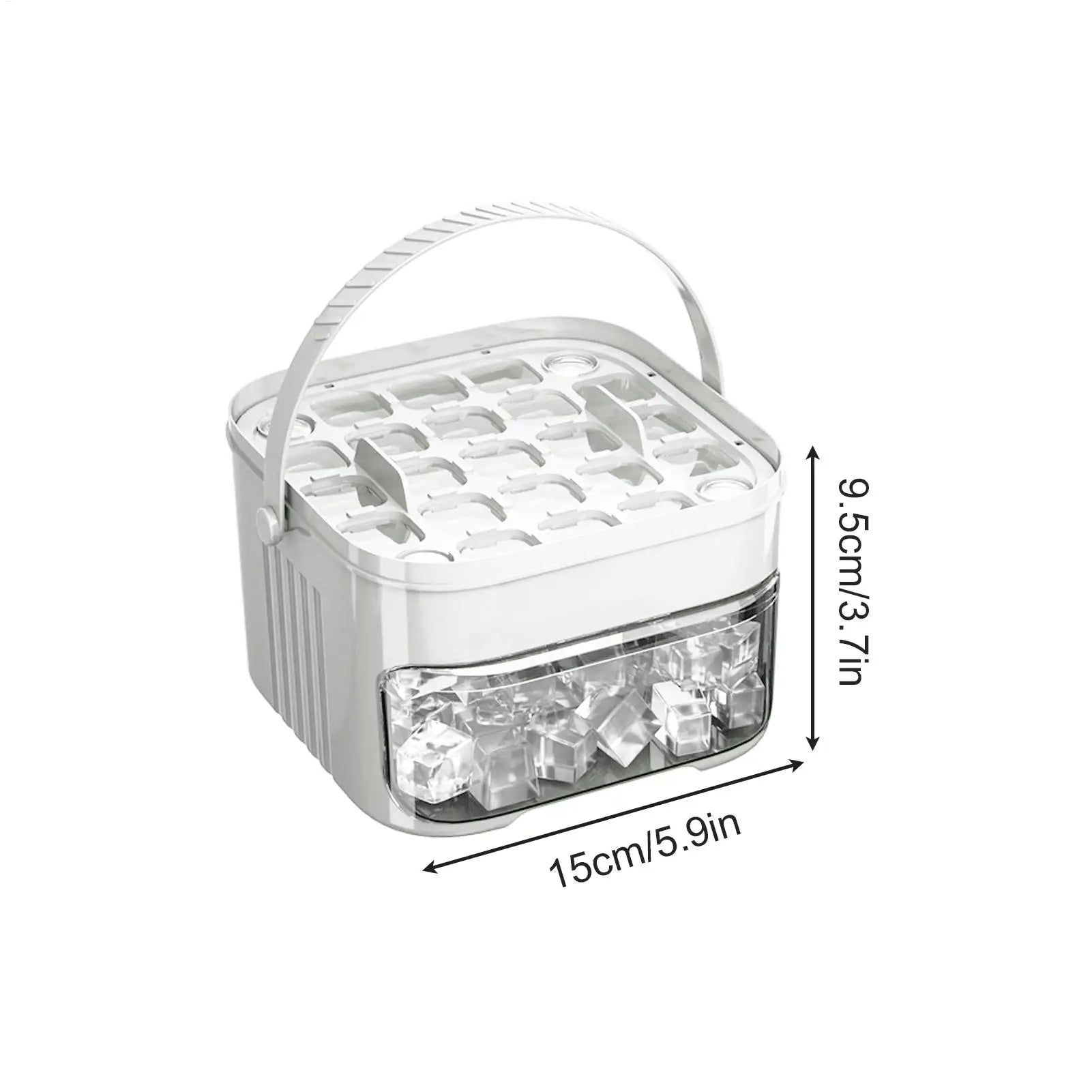 Ice Trays For Freezer With Lid & Bin