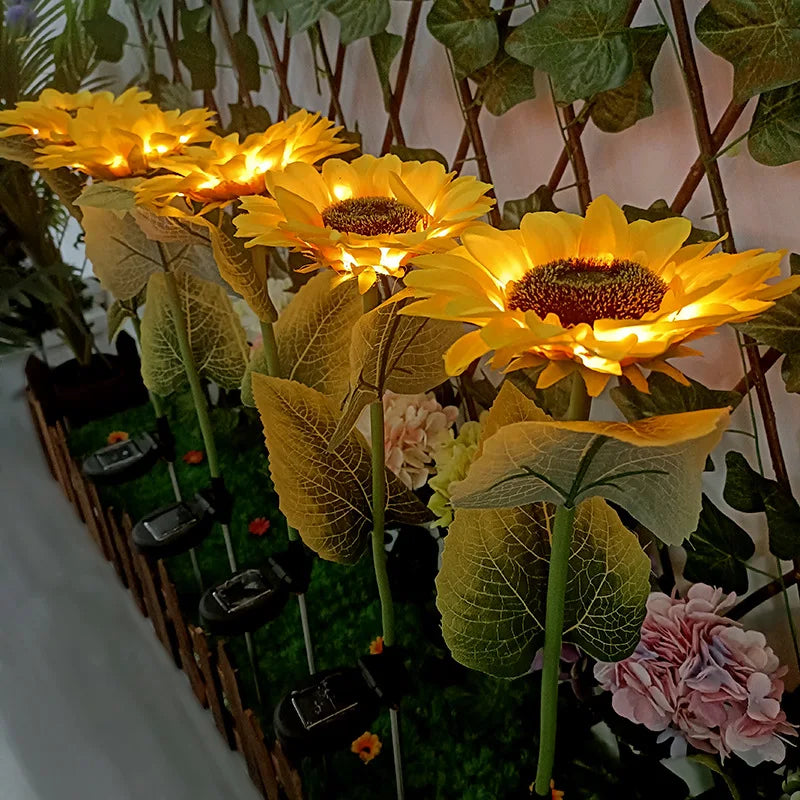 Sunflower LED Lights Garden Yard