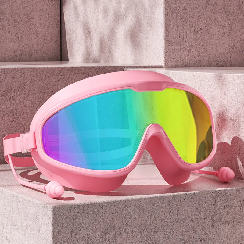 Adult electroplated swimming goggles