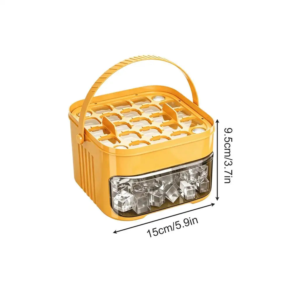 Ice Trays For Freezer With Lid & Bin