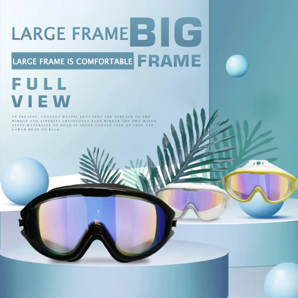 Adult electroplated swimming goggles